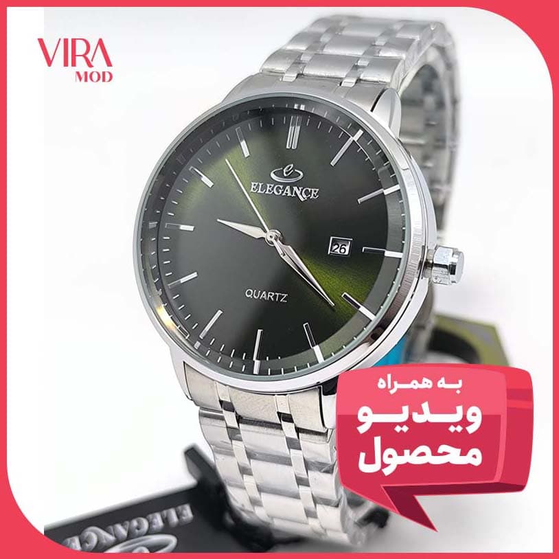 ساعت مردانه الگانس موتور ژاپن – تاریخ دار – رنگ ثابت – ضد آب – 124403