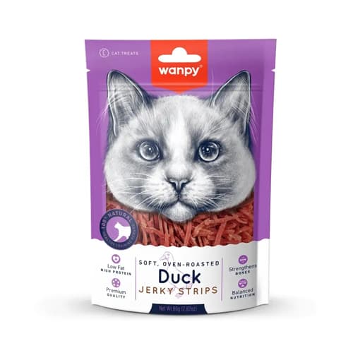 تشویقی گربه ونپی اردک Duck Jerky Strips وزن 80 گرم — تصویر ۲