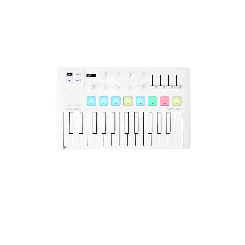 میدی کیبورد کنترلر ARTURIA MiniLab 3 – Alpine White