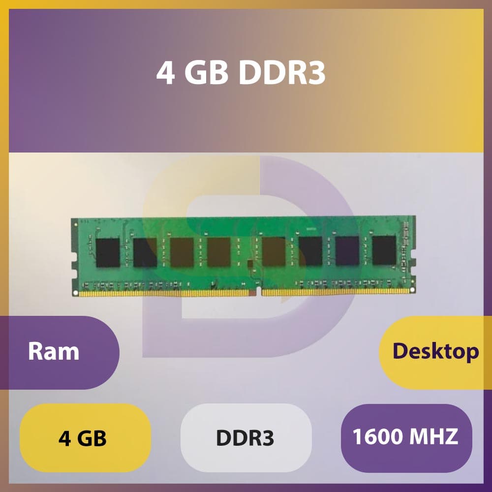 رم دسکتاپ 4 گیگابایت DDR3 (12800-1600) — تصویر ۲
