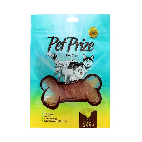 تشویقی سگ پت پرایز فیله مرغ نرم Pet Prize وزن 50 گرم