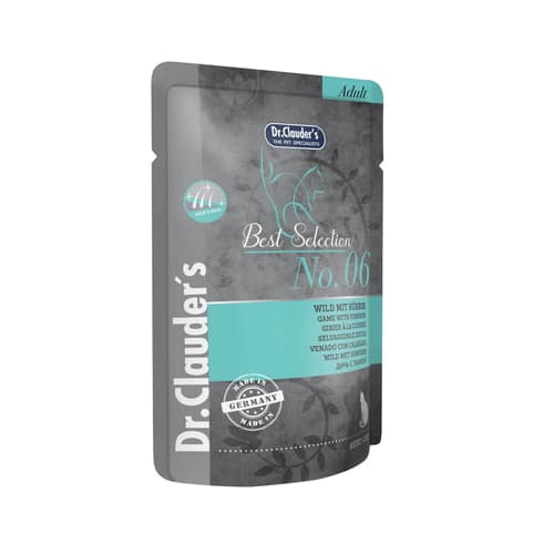 پوچ گربه دکتر کلادرز گوشت شکار و کدو حلوایی Dr.Clauder’s وزن 85 گرم