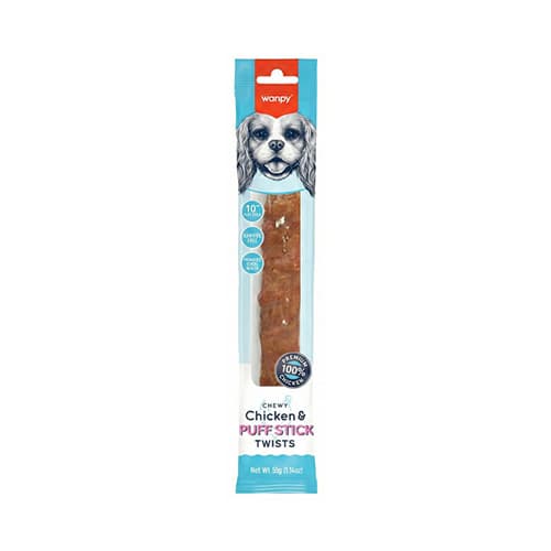 تشویقی سگ ونپی استخوان دورپیچ مرغ Wanpy Chicken & Puff Sticks وزن 55 گرم — تصویر ۲