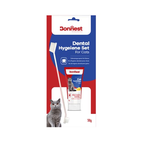 ست خمیر دندان و مسواک گربه بونست پنیر Bonnest وزن 50 گرم — تصویر ۲