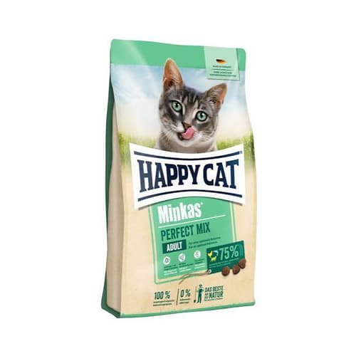 غذای خشک گربه بالغ هپی کت مینکاس میکس Happy Cat Minkas Mix وزن 10 کیلوگرم — تصویر ۲