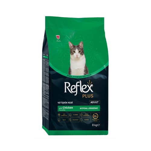 غذای خشک گربه بالغ رفلکس پلاس مرغ Reflex وزن 15 کیلوگرم