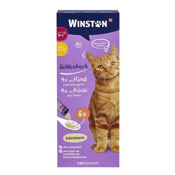 بستنی گربه وینستون گوشت و پنیر بسته 8 عددی Winston وزن 128 گرم — تصویر ۲