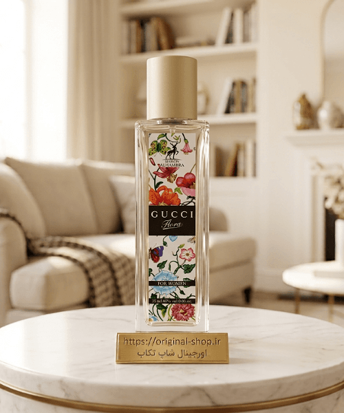 عطر زنانه گوچی فلورا (Gucci Flora) حجم 35 میل | رایحه گلی و خنک با ماندگاری فوقالعاده
