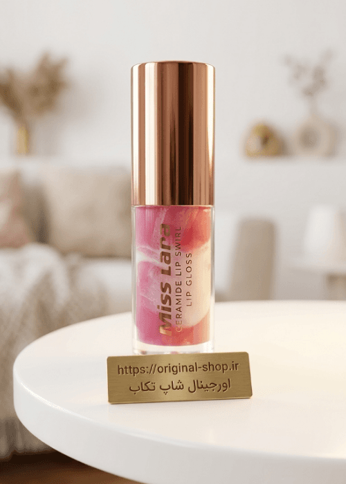 برق لب وبستنی لب ماربل میس لارا مدل Ceramide Lip Swirl – آبرسان و حجم‌دهنده لب