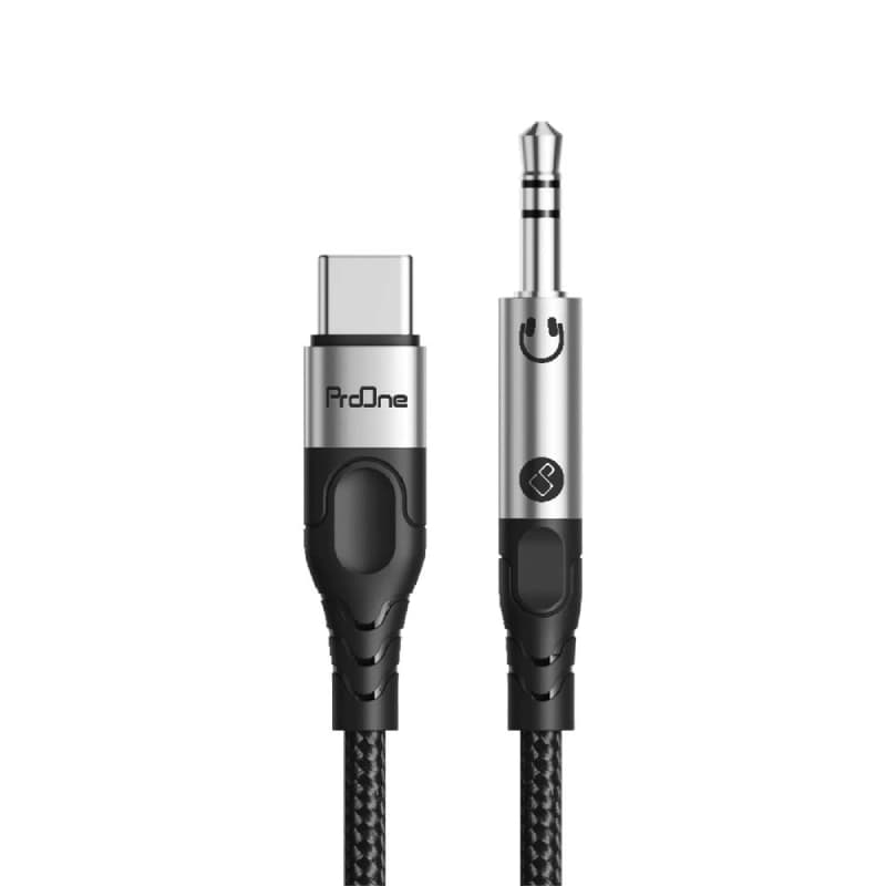 کابل تبدیل USB-C به AUX پرووان مدل PCA49 طول 1 متر