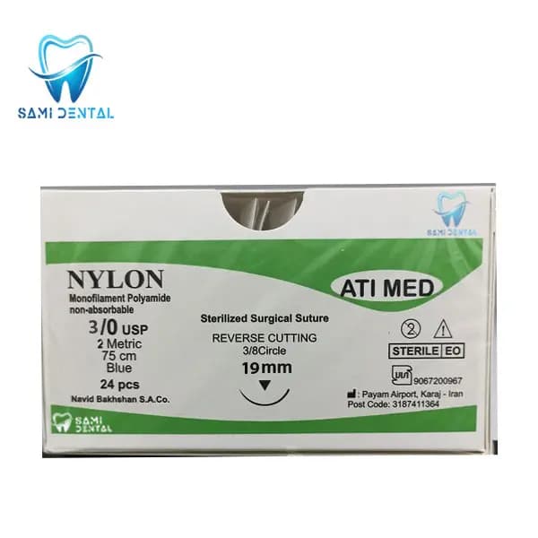 نخ بخیه نایلونی آتی مد 24 عددی _ ATI Med Nylon