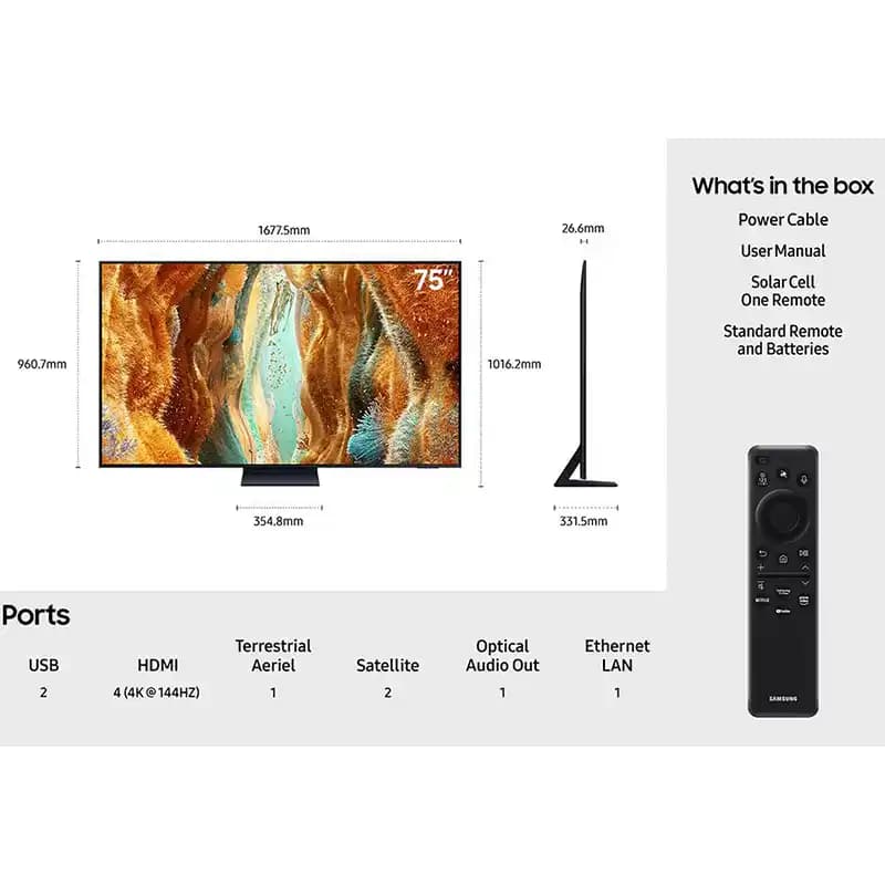 تلویزیون 75 اینچ Neo QLED سامسونگ 75QN70F — تصویر ۳