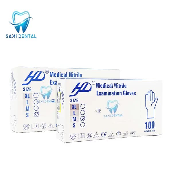 دستکش نیتریل آبی _ HD Nitrile gloves