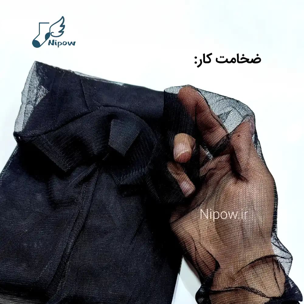 بلوز توری زنانه مشکی — تصویر ۴