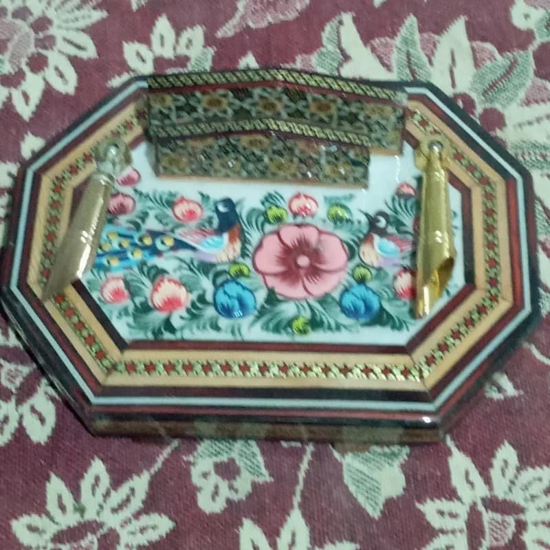 جاقلمی رو میزی خاتم کاری و رو نق