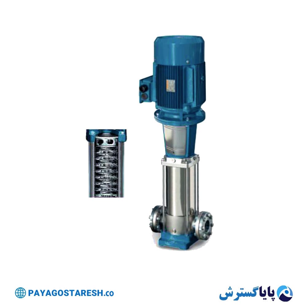 پمپ عمودی طبقاتی تمام استیل ورتکس (WORTEX) مدل MULTI VMT 65-5