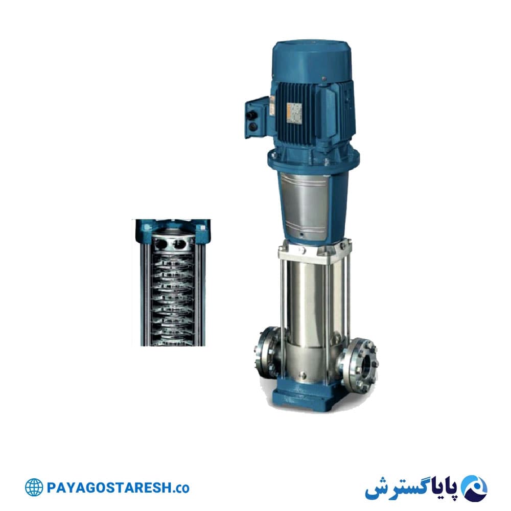 پمپ عمودی طبقاتی تمام استیل ورتکس (WORTEX) مدل MULTI VMT 42-8