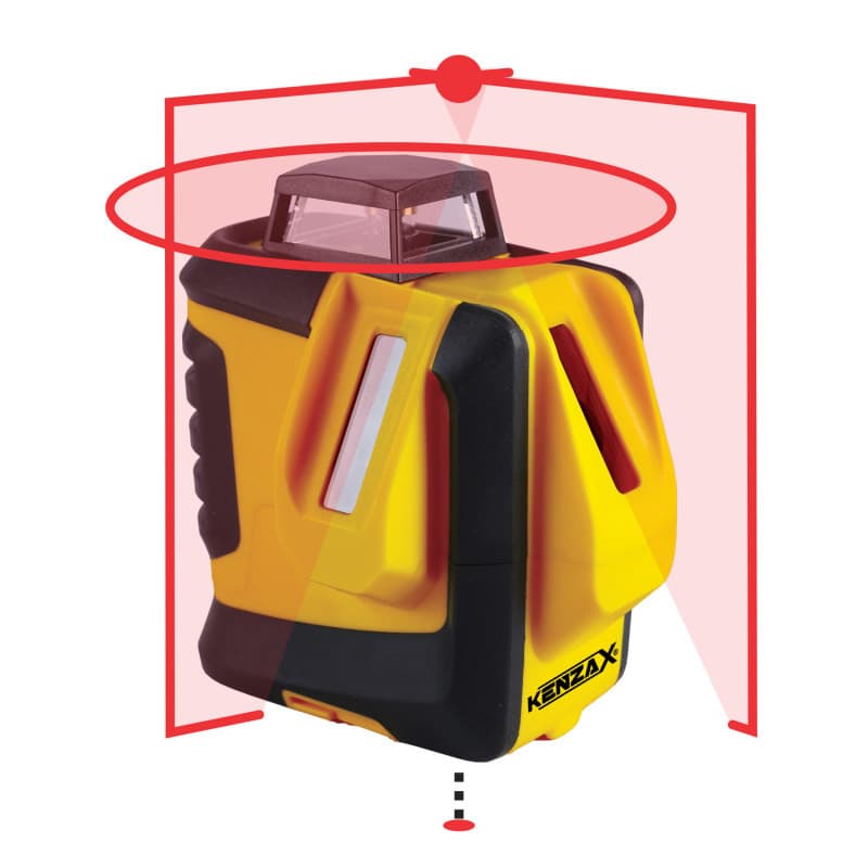 تراز لیزری 6 خط 360درجه نقطه زن KLL-1702 کنزاکس KENZAX قرمز