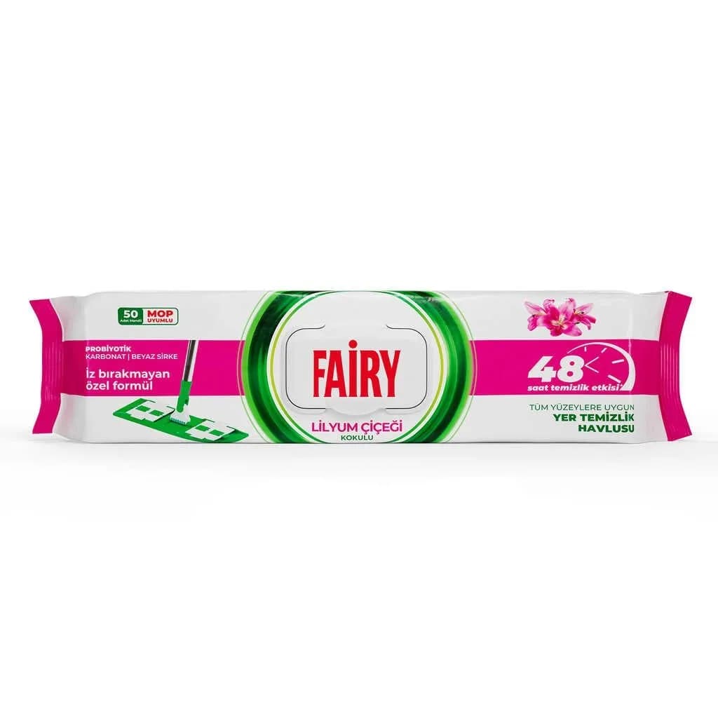 دستمال تی فیری (Fairy) بسته ۵۰ عددی با رایحه لیلیوم