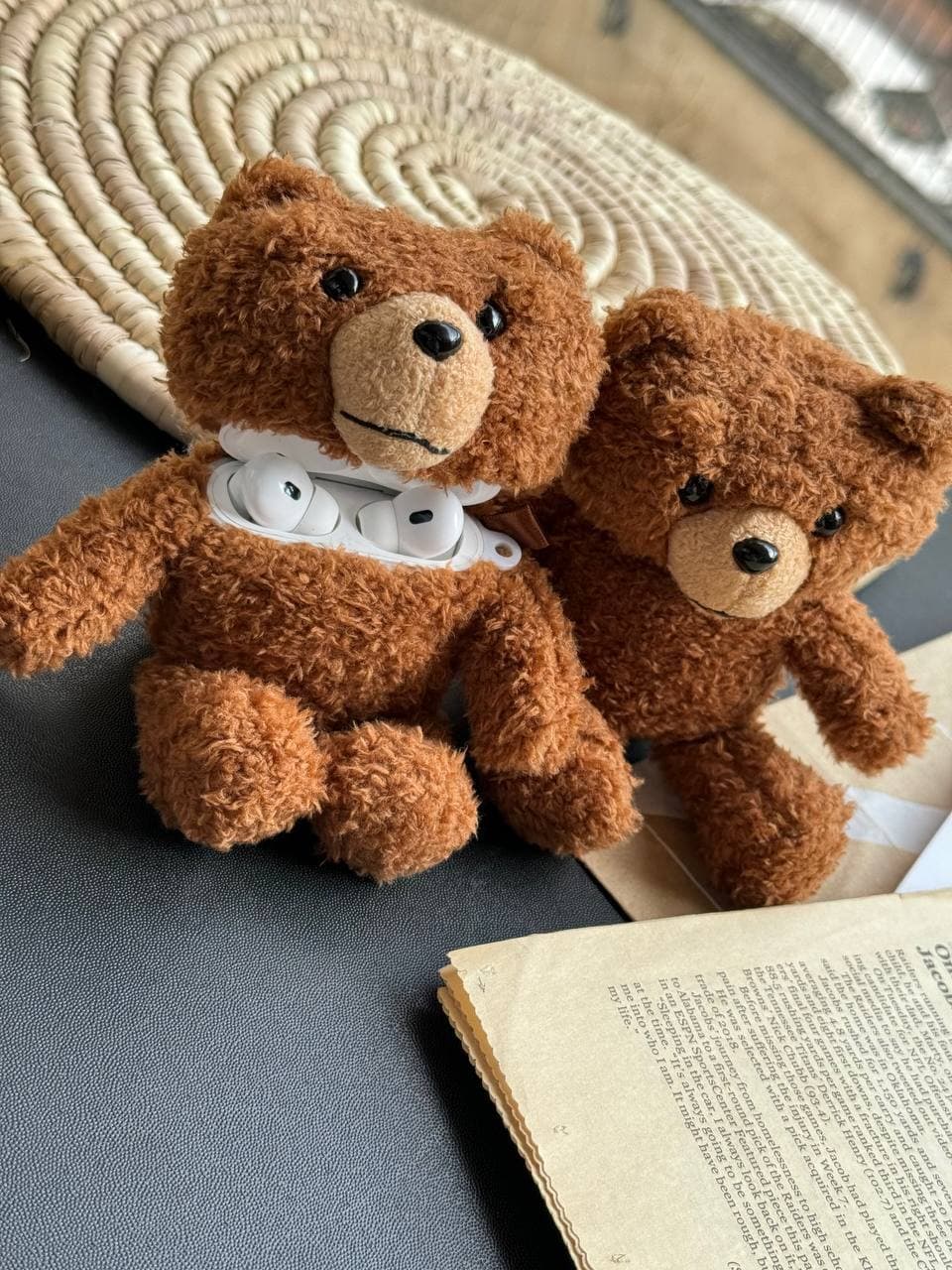 کاور ایرپاد Teddy Bear قهوه ای — تصویر ۳