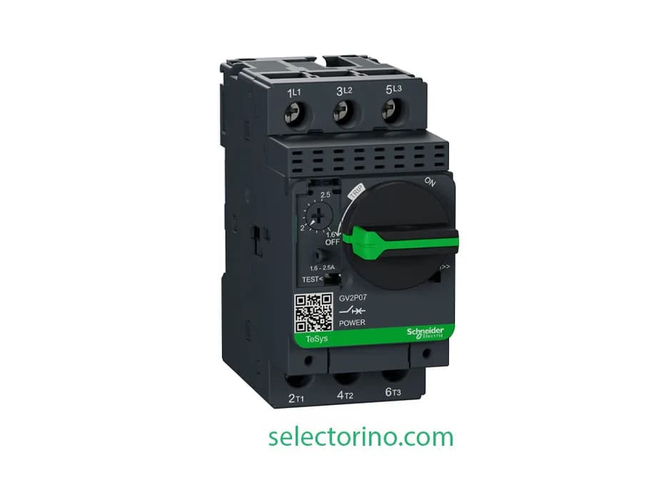 کلید حرارتی مغناطیسی 1.6 تا 2.5 آمپر اشنایدر کد GV2P07