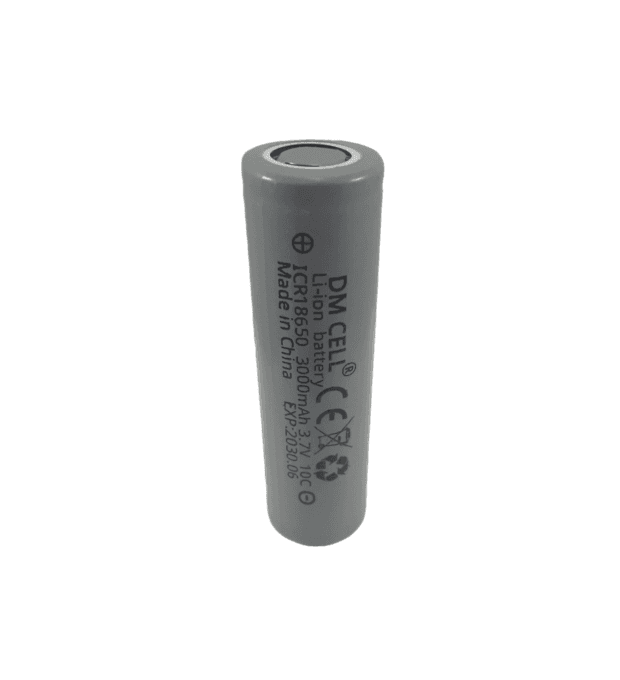 باتری لیتیومی های پاور 18650 برند DM CELL ظرفیت 3000mA با ضریب تخلیه 10C