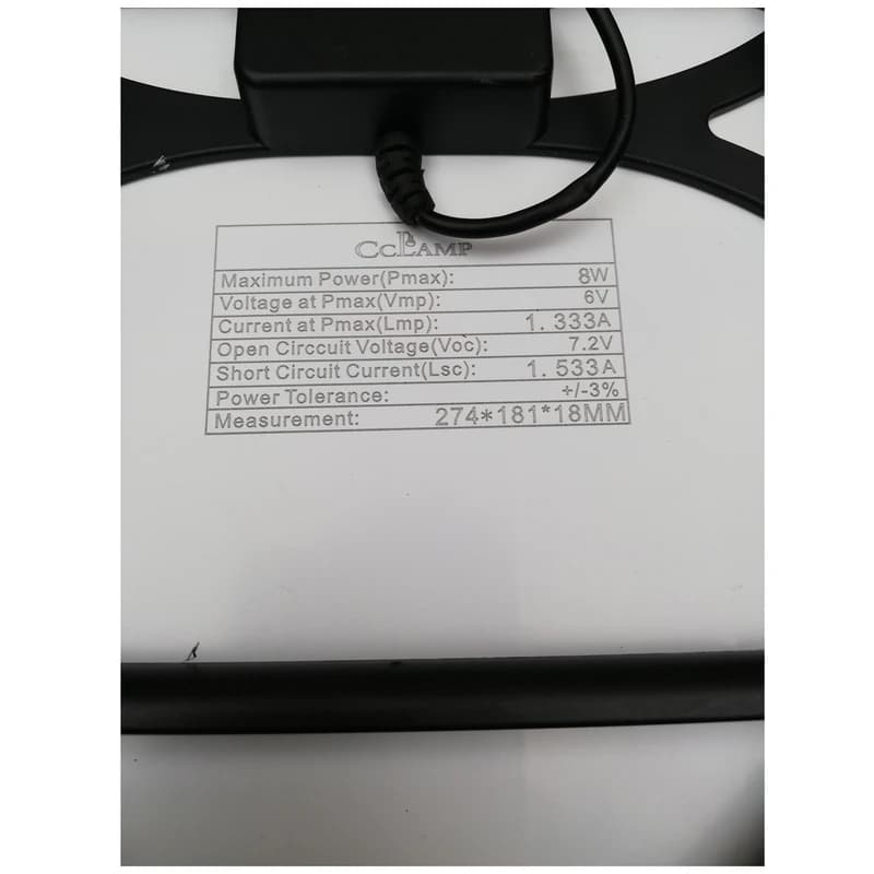 شارژر خورشیدی سی سی لمپ مدل CL-680 ظرفیت 8 وات — تصویر ۷