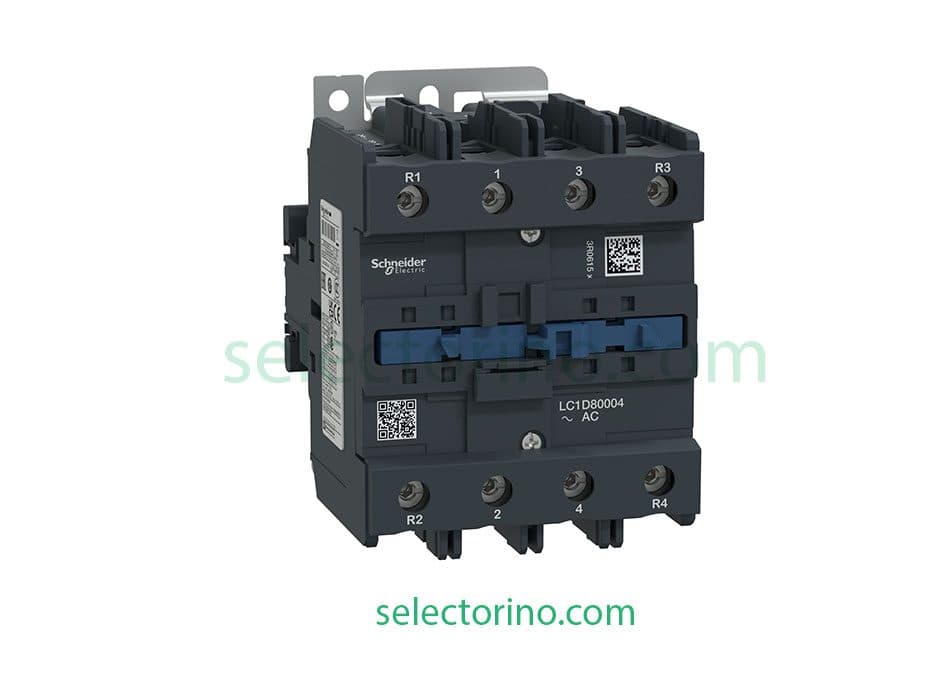 کنتاکتور اشنایدر الکتریک 125 آمپر 4 پل 220 ولت AC با 4NO | کد فنی LC1D80004M7