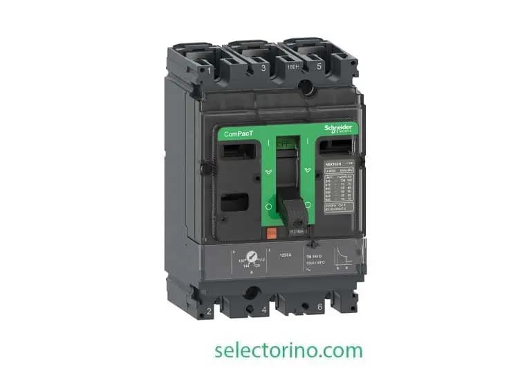 کلید اتوماتیک قابل تنظیم رنج جریان اشنایدر الکتریک C10N3TM025 قدرت قطع 50KA