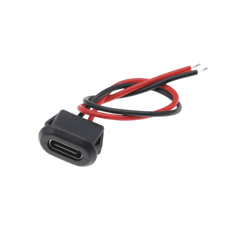 کانکتور مادگی Type-c پنلی سیم دار بیضی