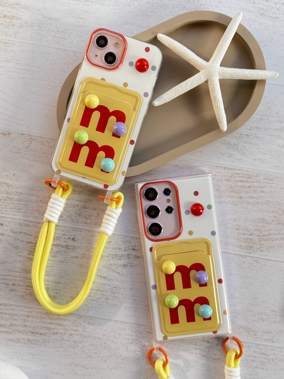 قاب گوشی M&amp;M’S جاکارتی با بند برای آیفون و سامسونگ