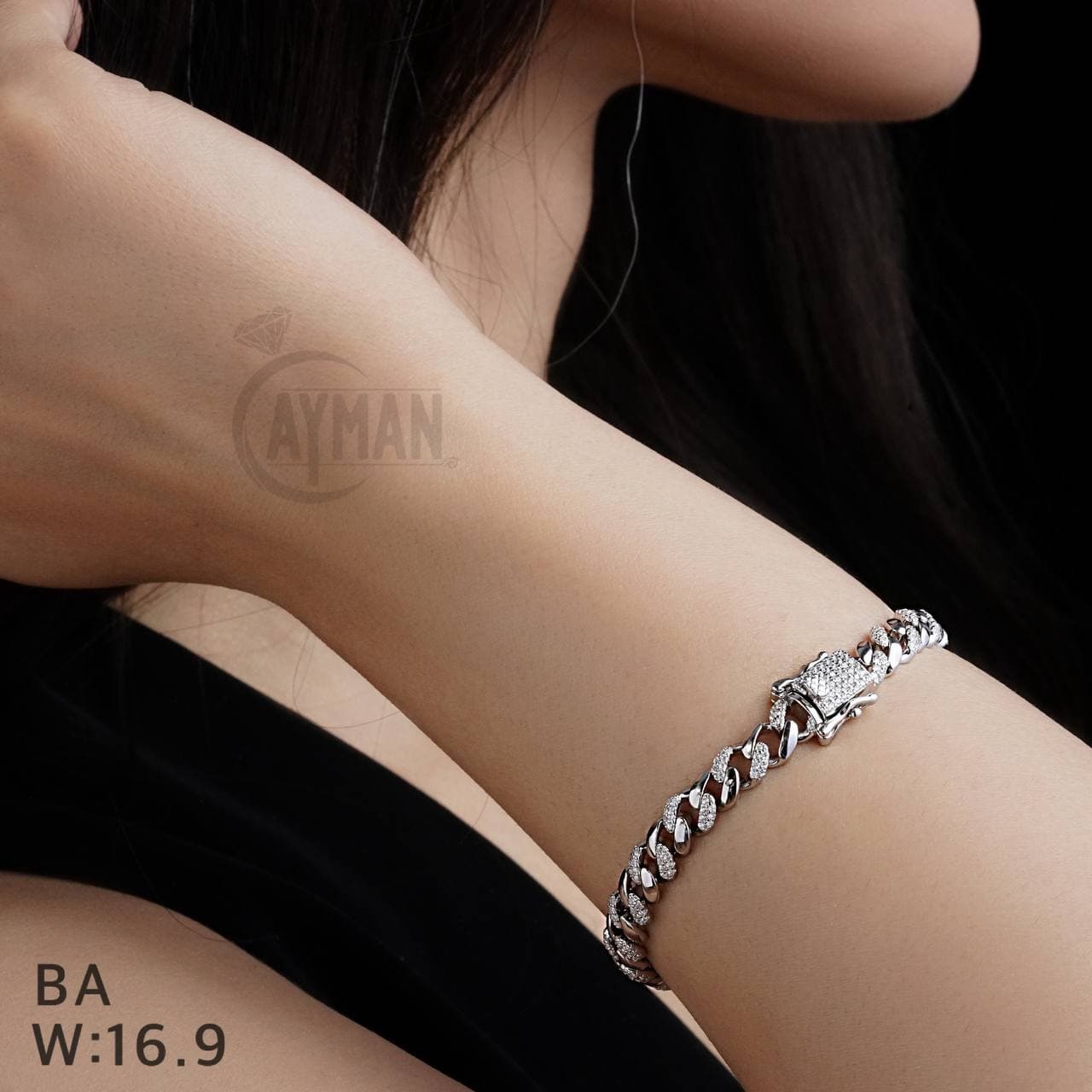 دستبند نقره زنانه کارتیر جواهری کد BA