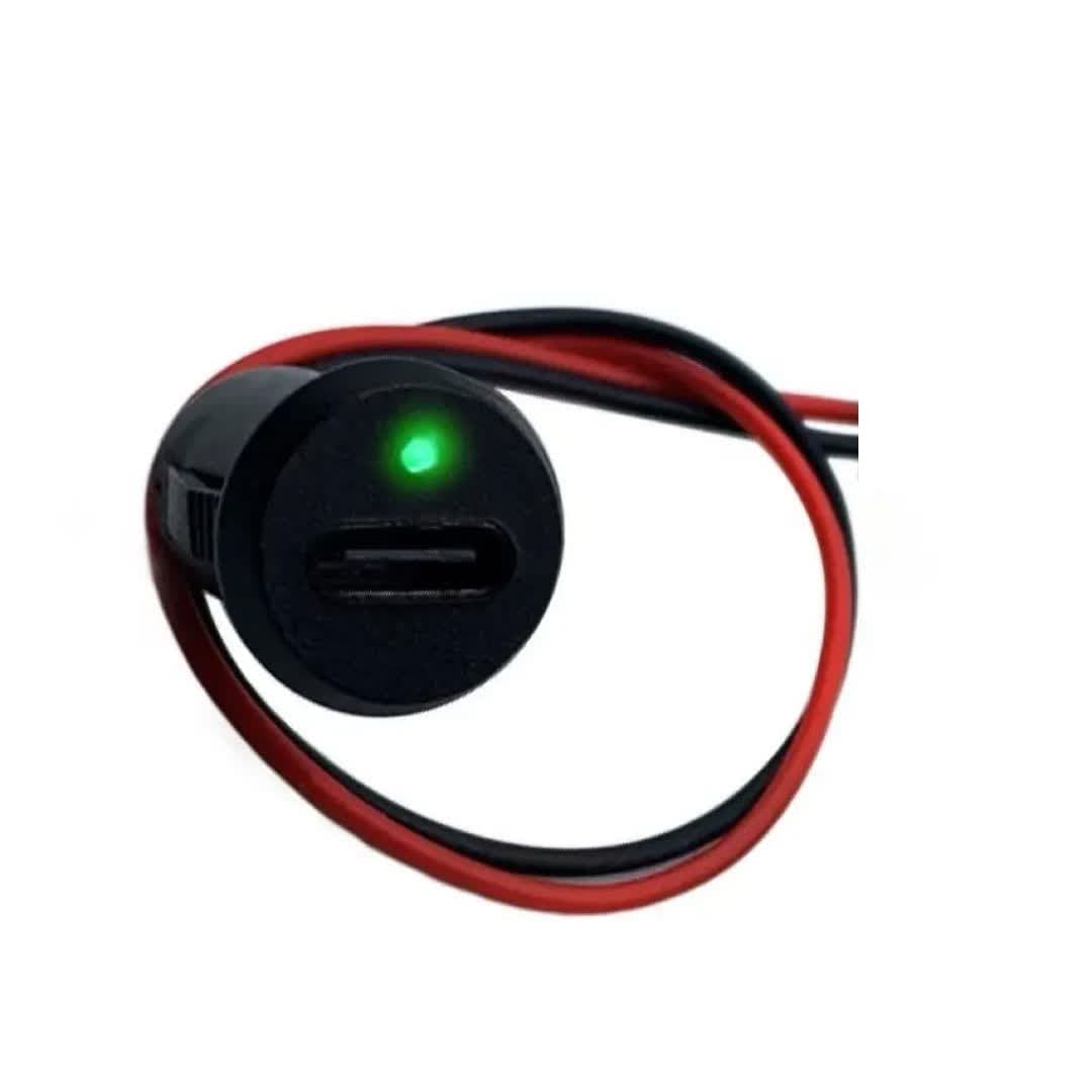 شارژر باتری لیتیومی با کانکتور مادگی فشاری TYPE-C چراغ دار — تصویر ۶