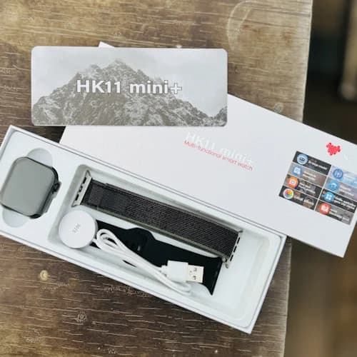 ساعت هوشمند اچ کا مدل HK11 Mini Plus با بدنه آلومینیومی و بند سیلیکونی — تصویر ۱۰