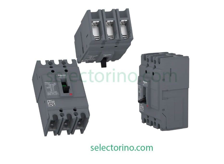 اتوماتیک فیکس 200 آمپر Schneider EZC250H3200 قدرت قطع 36 کیلو آمپر G20F3A200 — تصویر ۳