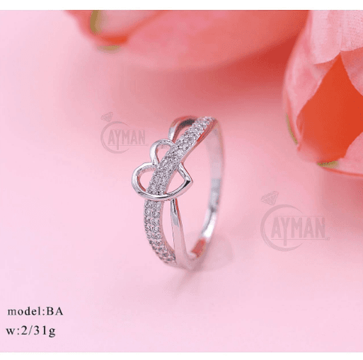 انگشتر میکرو ظریف طرح قلب BA56980