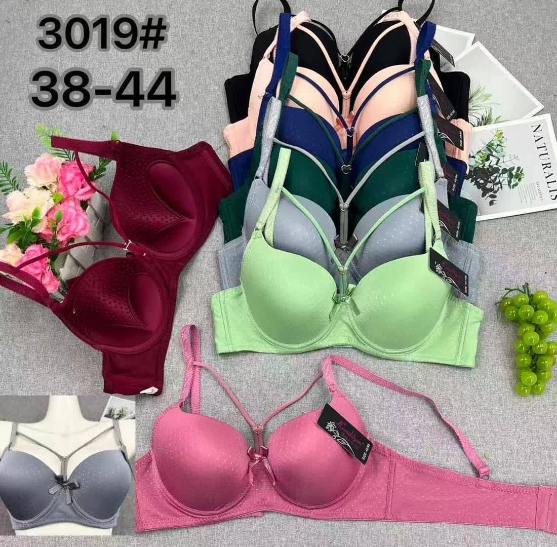 سوتین اسفنجی کد3019 فنردار هارنس دار کاپBجین6تایی