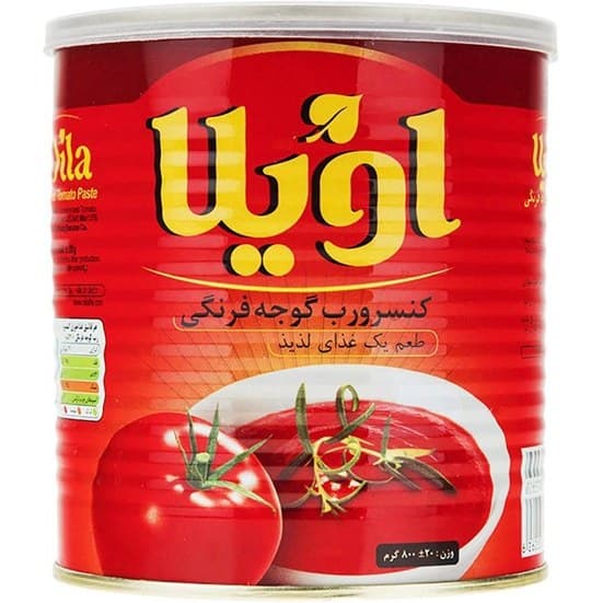 رب گوجه فرنگی اویلا وزن ۸۰۰ گرم کلیددار