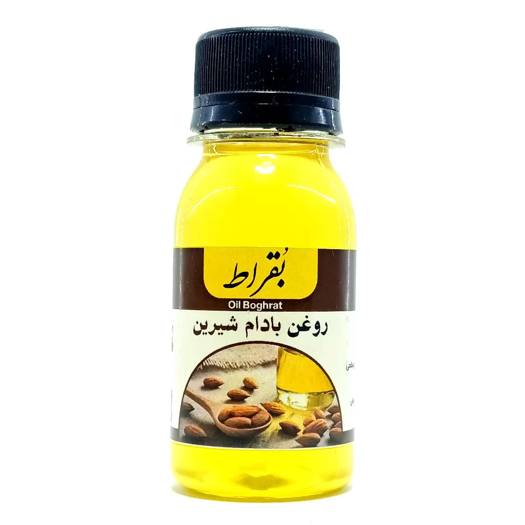 روغن بادام شیرین بقراط – 60 سی‌سی – نرم کننده، التیام بخش و جوان کننده پوست — تصویر ۲