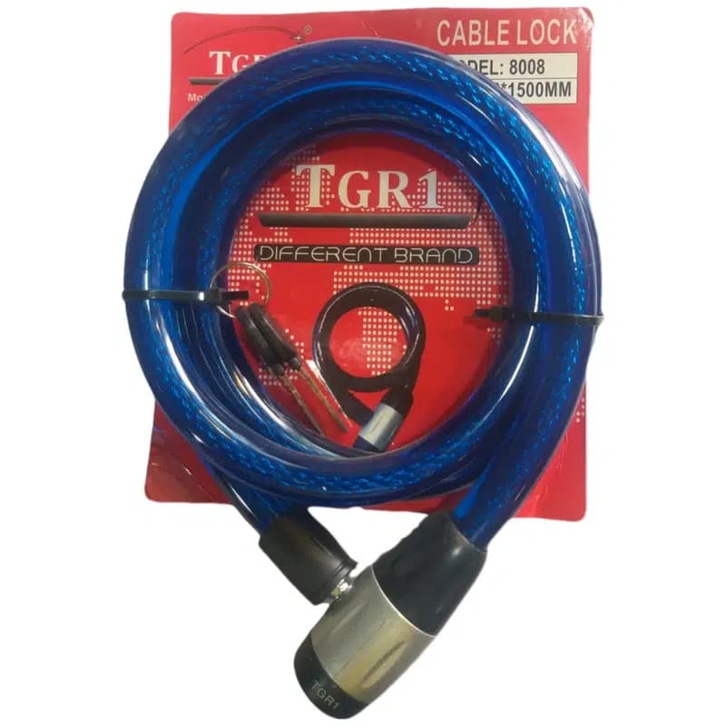 قفل موتور سیکلت آبی تی جی ار وان (TGR 1) 18*1500 mmمدل 8008