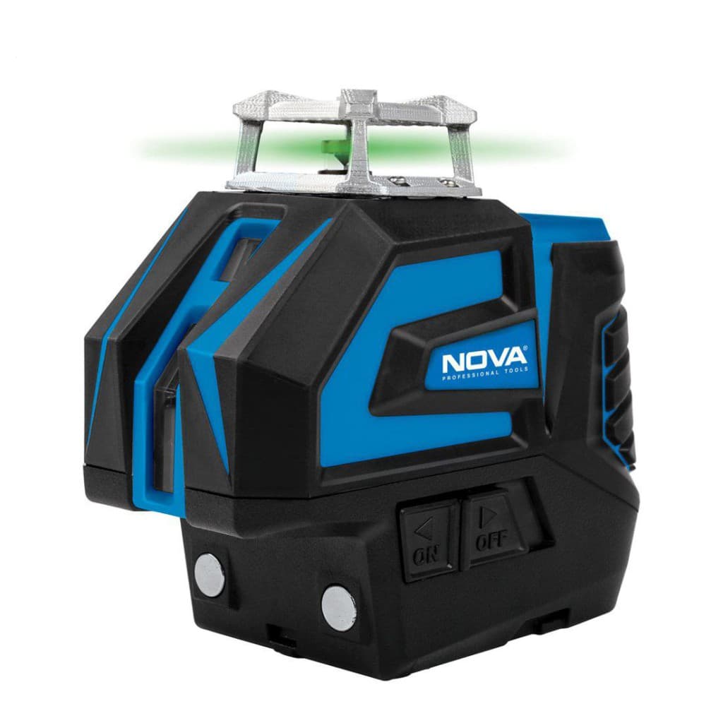 تراز لیزری شارژِی دو خط 360 درجه نور سبز compact سبز نووا NOVA مدل 2665G