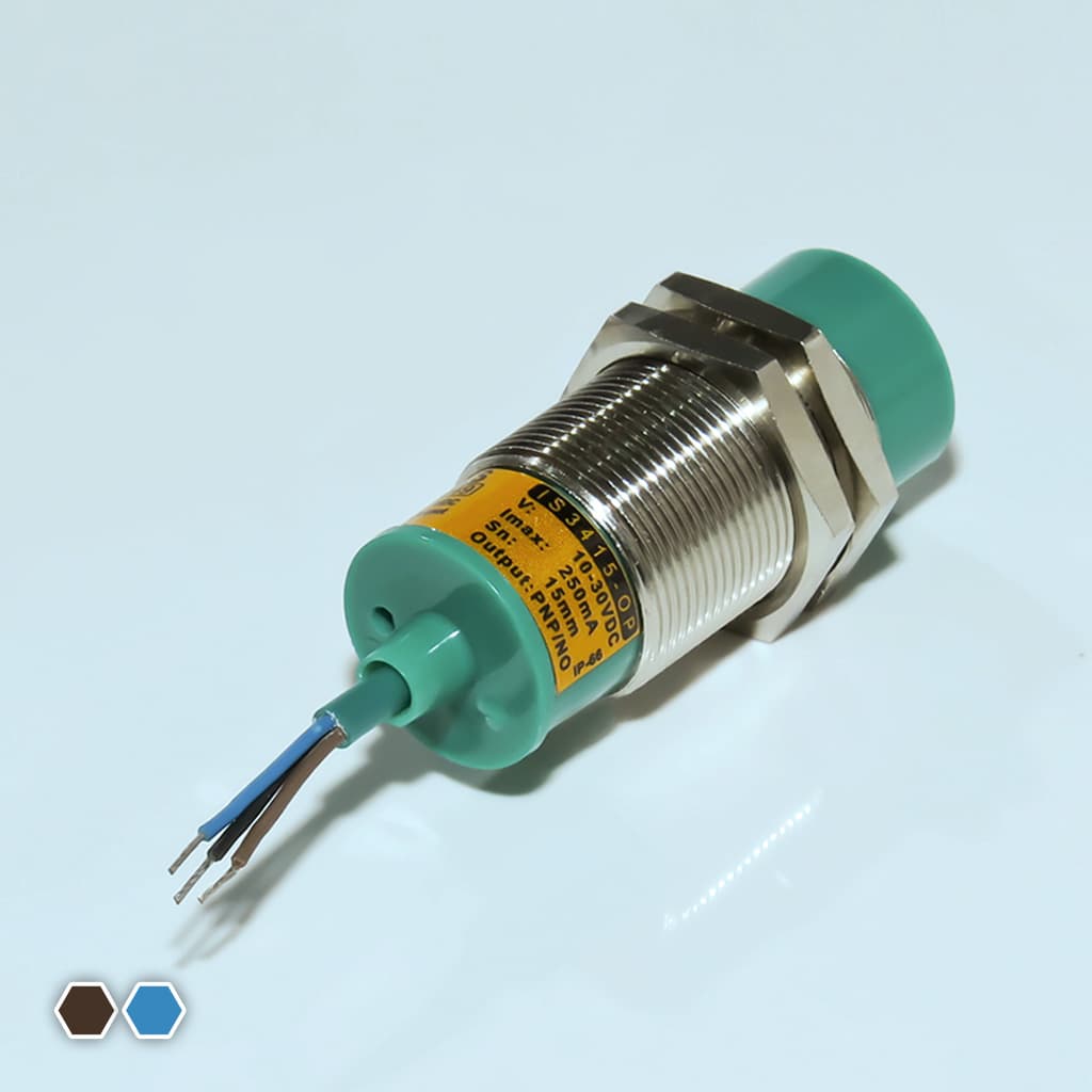 سنسور القایی تبریز سنسور، PNP-NC، قطر 34، چهارپین، فاصله تشخیص 20mm، کد IS3420-CP — تصویر ۳