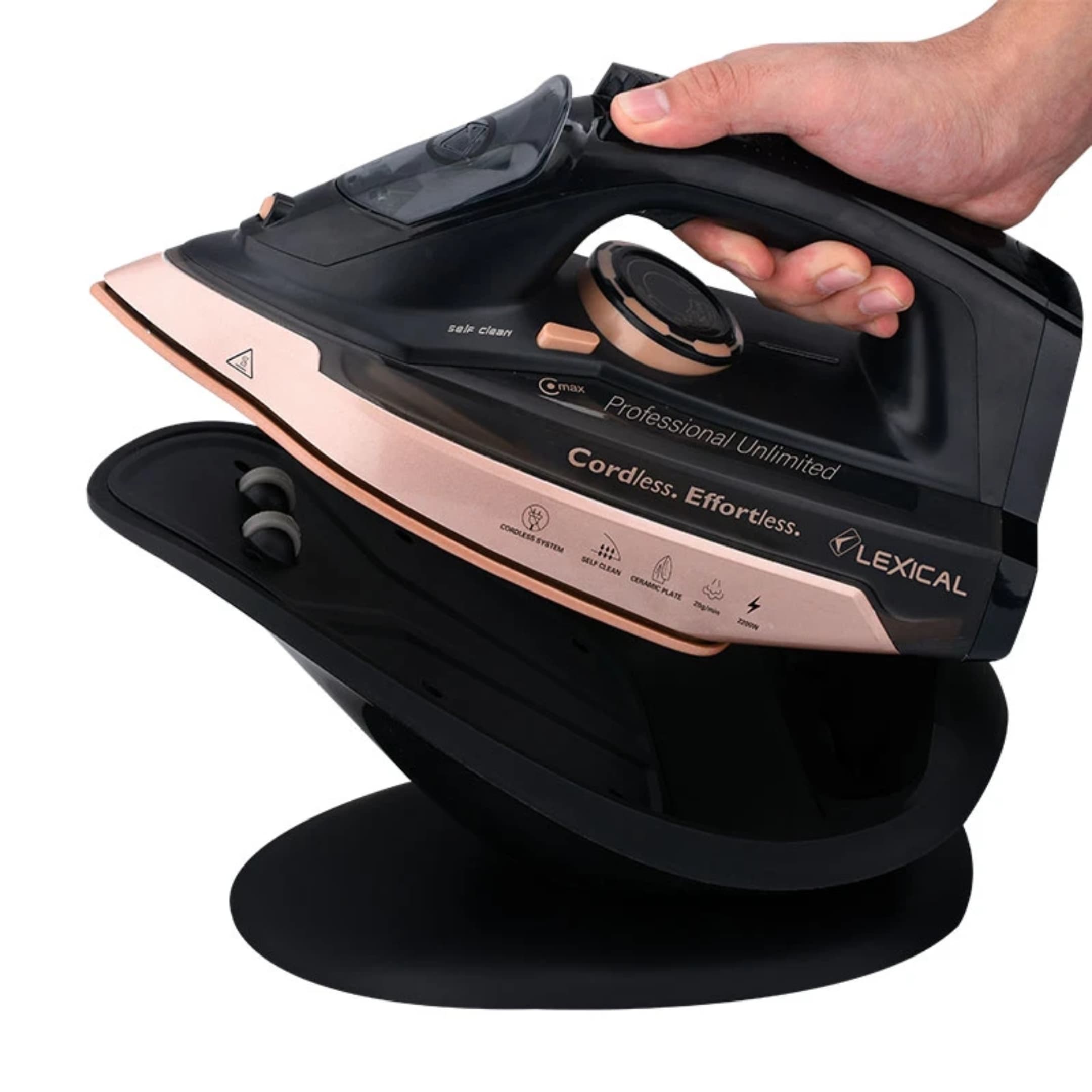 اتو بخار لکسیکال مدل LSI-1010 توان ۲۲۰۰ وات، عملکرد شارژی و کفی سرامیکی