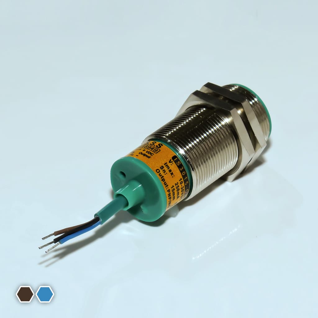 سنسور القایی تبریز سنسور، PNP-NC-NO، قطر 30، چهار سیمه، فاصله تشخیص 10mm، کد IS3010-P — تصویر ۳