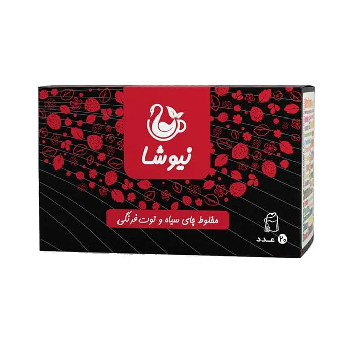 چای سیاه و توت فرنگی نیوشا