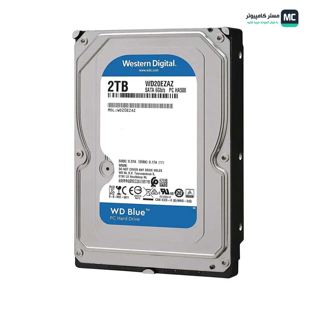 هارددیسک اینترنال وسترن دیجیتال مدل Blue WD20EARZ ظرفیت 2 ترابایت (ریفر) — تصویر ۶