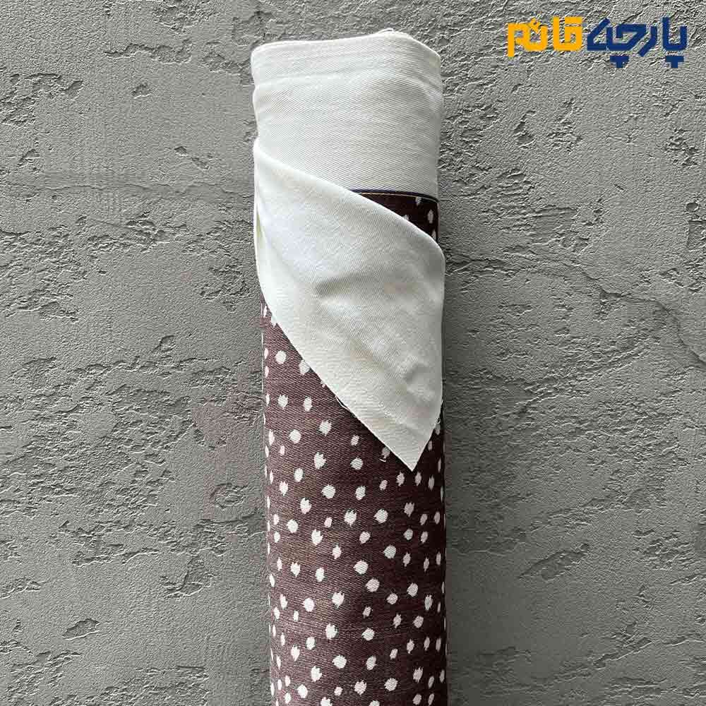 جین طرحدار سنگشور طرح خاص بامبی رنگ قهوه ای عرض ۱۵۰ کد 13724