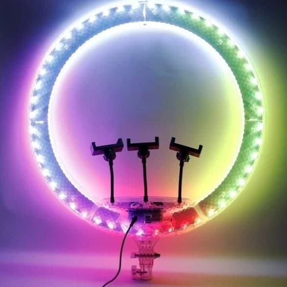 رینگ لایت 22 اینچی مدل RGB LED 3D-56 — تصویر ۴