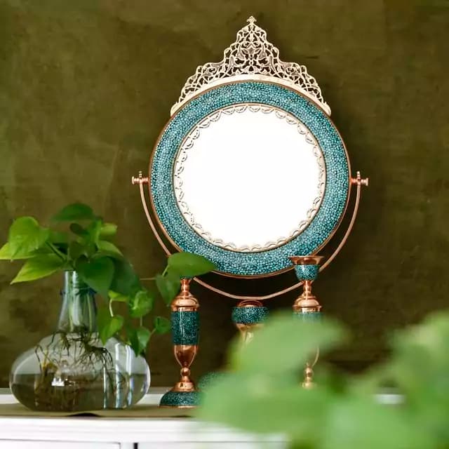 آینه گرد فیروزه کوبی — تصویر ۷