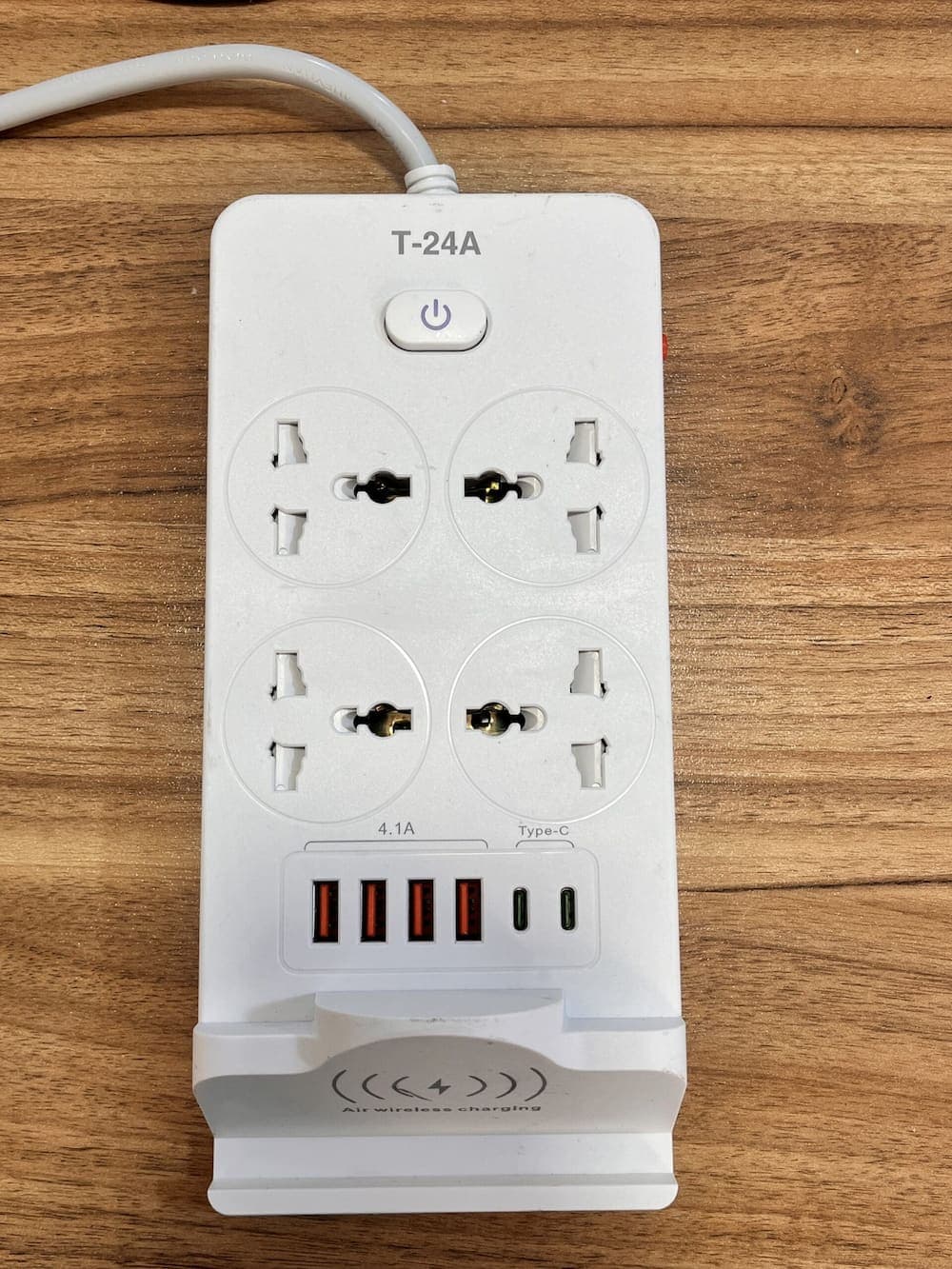 چندراهی برق با شارژر وایرلس و USB مدل T-24